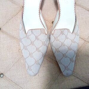 Ralph Lauren mules.8.5 preloved. Beige/gold